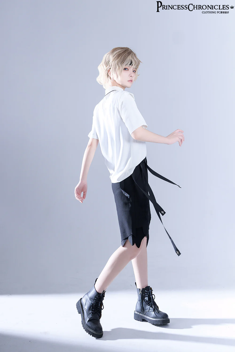 Embroidered White Ouji Lolita Shirt - Image 11