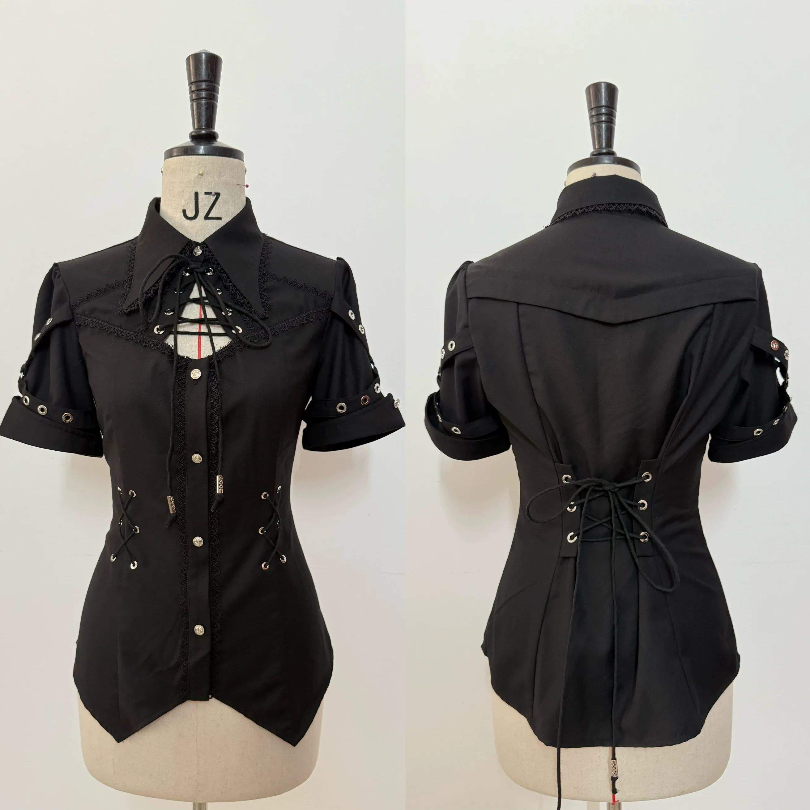 Gazing Galactic - Ouji Lolita Blouse With Chest Cutout & Lace-Up - Image 7