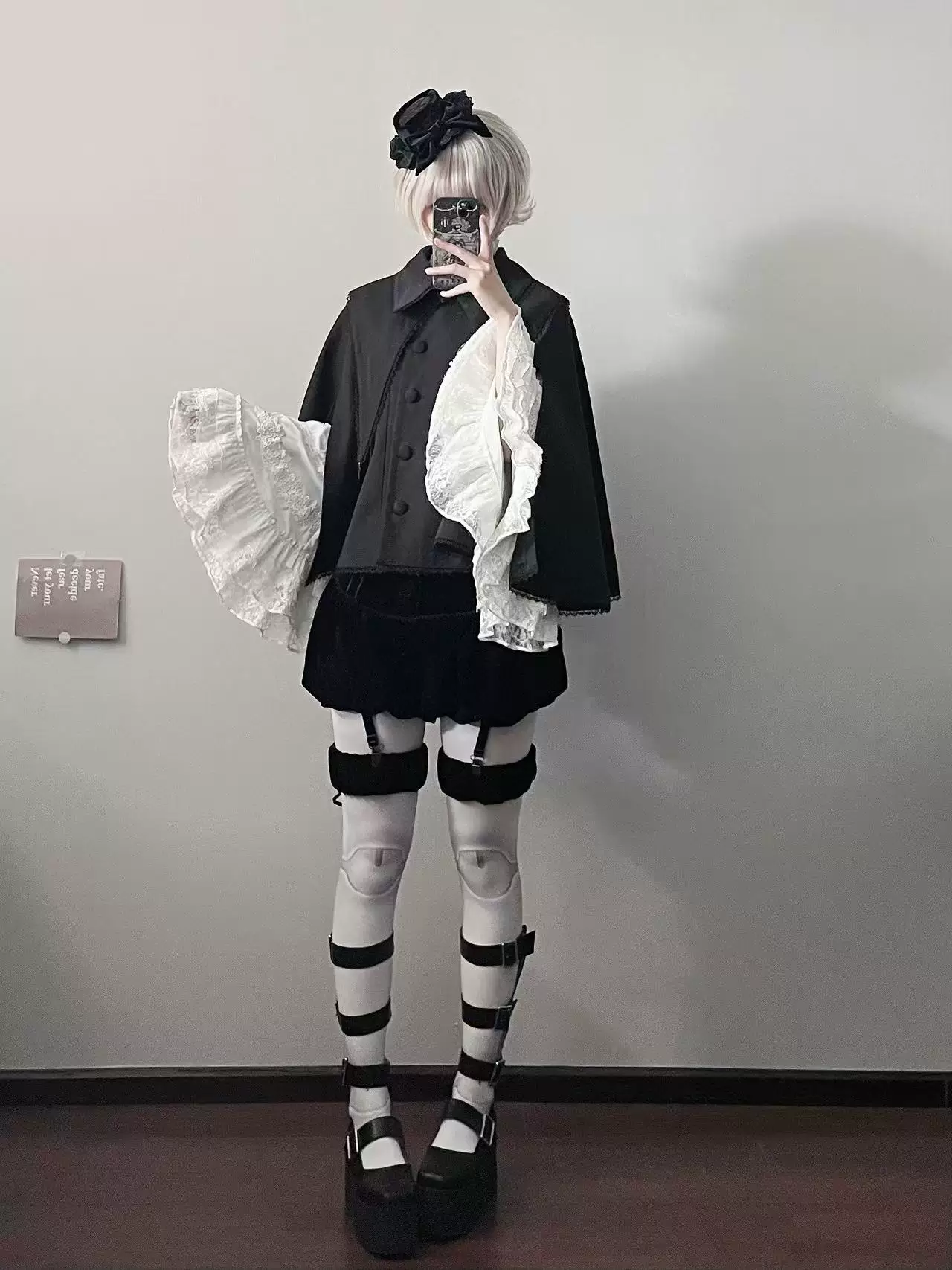 Ouji Lolita Cape Coat, Detachable False Collar - Image 11