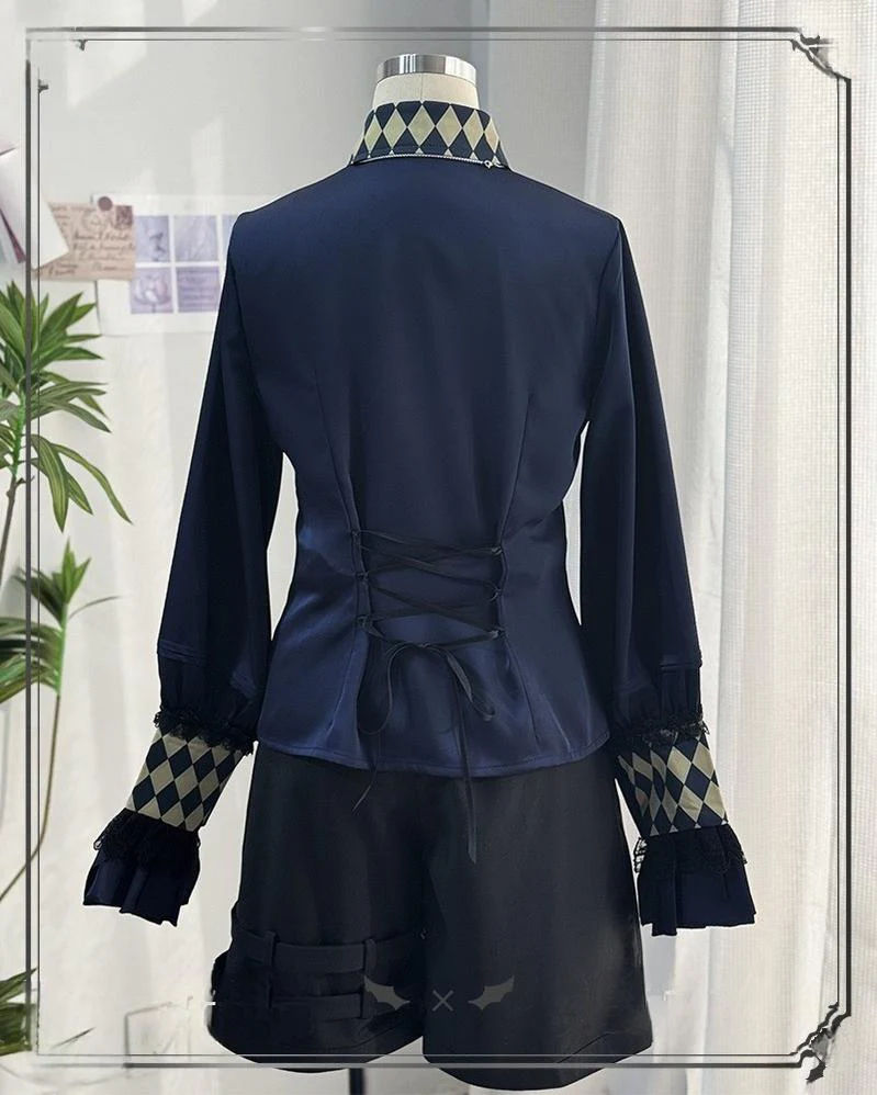 Fantasy Wonderland - Ouji Lolita Checkered Blouse, Suspenders Pants and Cape - Image 36