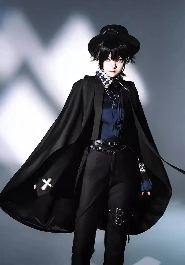 Fantasy Wonderland - Ouji Lolita Checkered Blouse, Suspenders Pants and Cape - Image 8