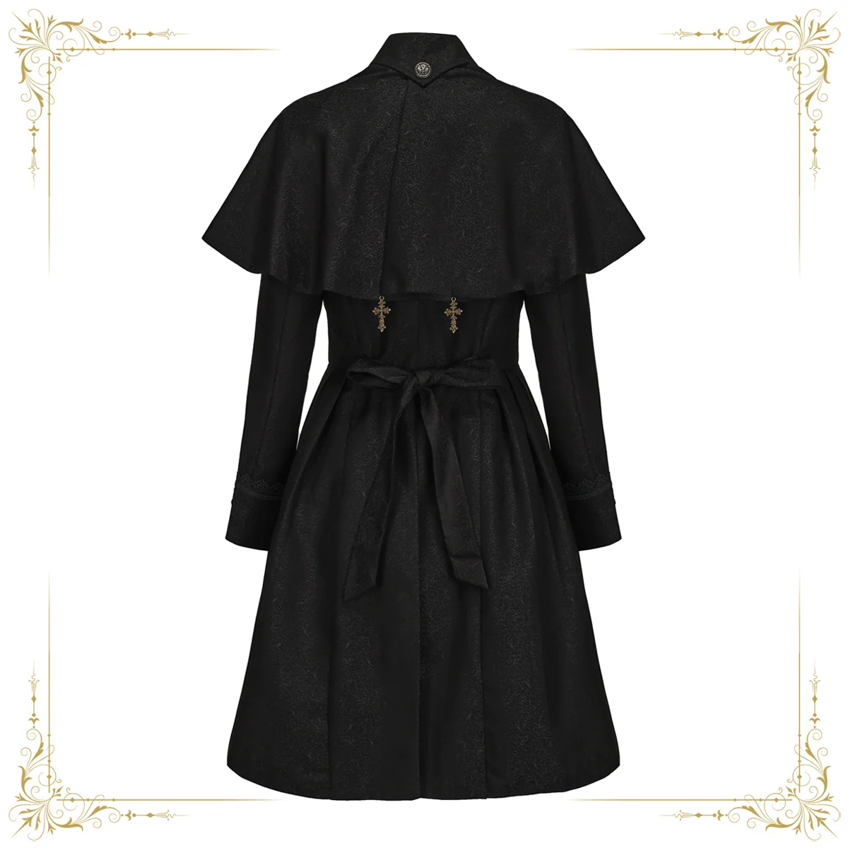 Sea of Hope - Ouji Lolita Long Coat, Detachable Cape - Image 4