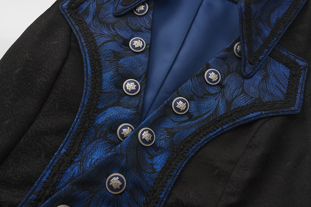 Night of Swordsmanship - Ouji Lolita Long Coat Male Lolita Sleeveless Coat - Image 5