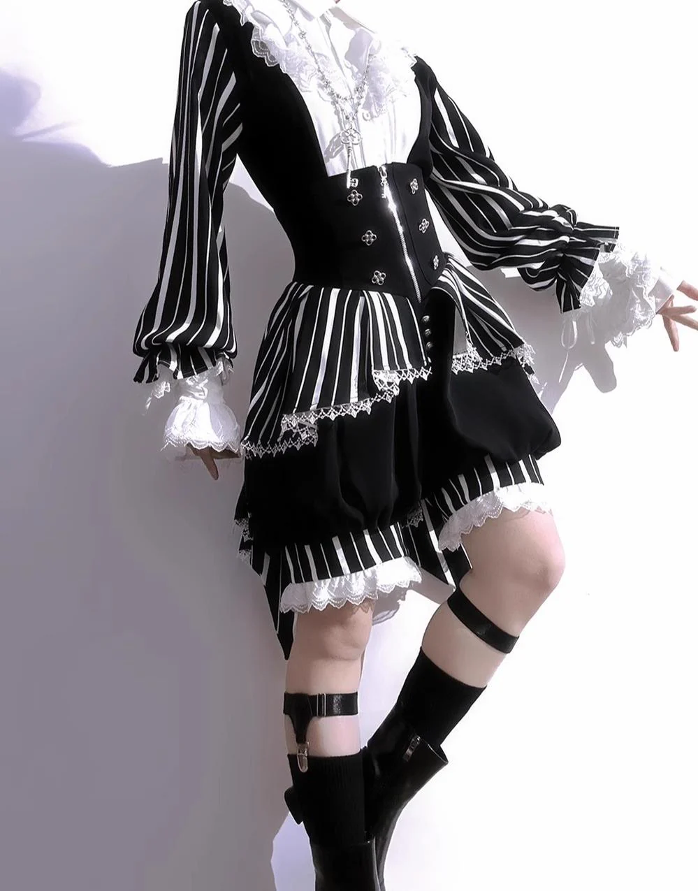 Fancy Trick - Ouji Lolita Long Sleeve Shirt Vintage Shorts Suit - Image 16