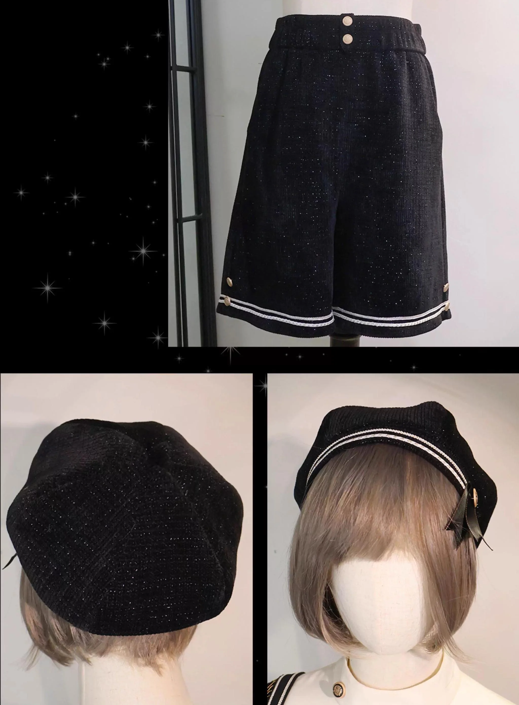 LizBird - Tomorrow Song - Ouji Lolita Loose Sweater and A-line Shorts - Image 12