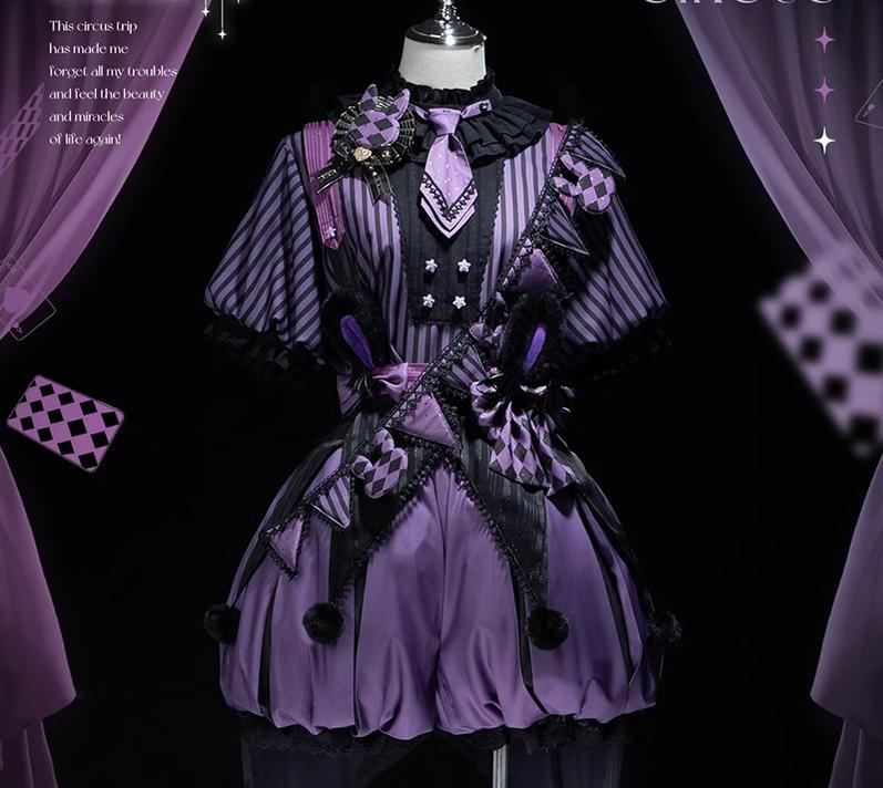 Ouji Lolita OP Dress Circus Lolita Strip Prince Suit - Image 11