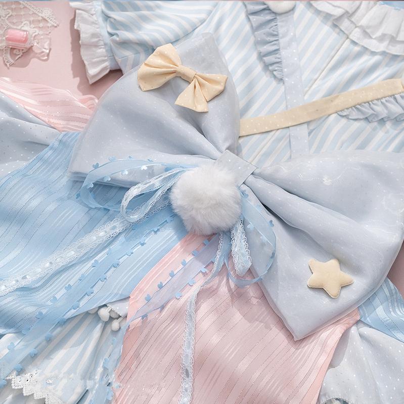 Ouji Lolita OP Dress Circus Lolita Strip Prince Suit - Image 45