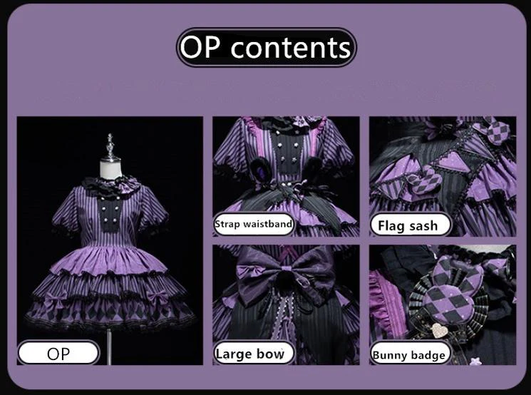 Ouji Lolita OP Dress Circus Lolita Strip Prince Suit - Image 46