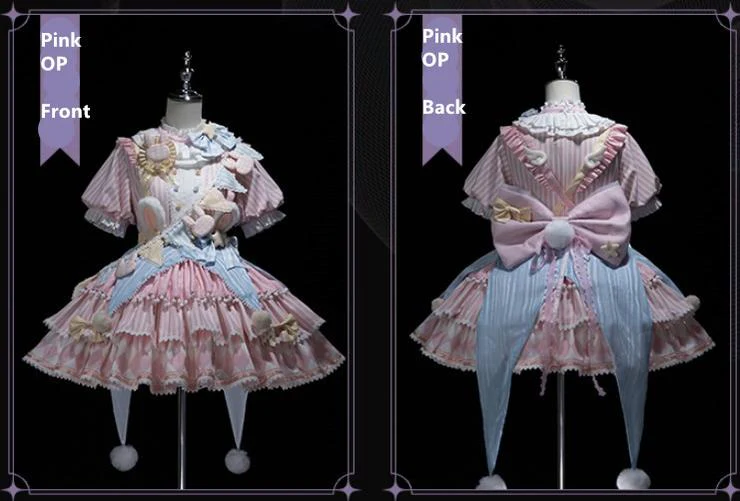 Ouji Lolita OP Dress Circus Lolita Strip Prince Suit - Image 48