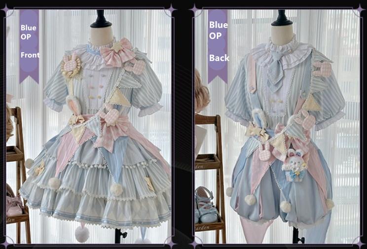 Ouji Lolita OP Dress Circus Lolita Strip Prince Suit - Image 49