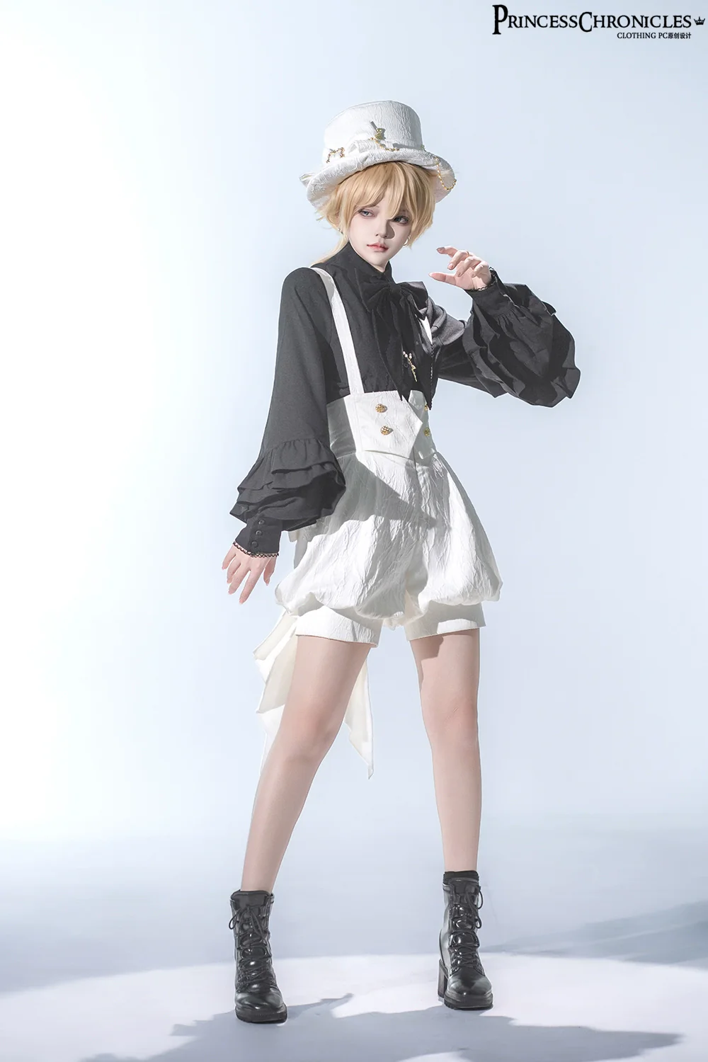 Doll - Ouji Lolita Pink Blouse & White Shorts - Image 11