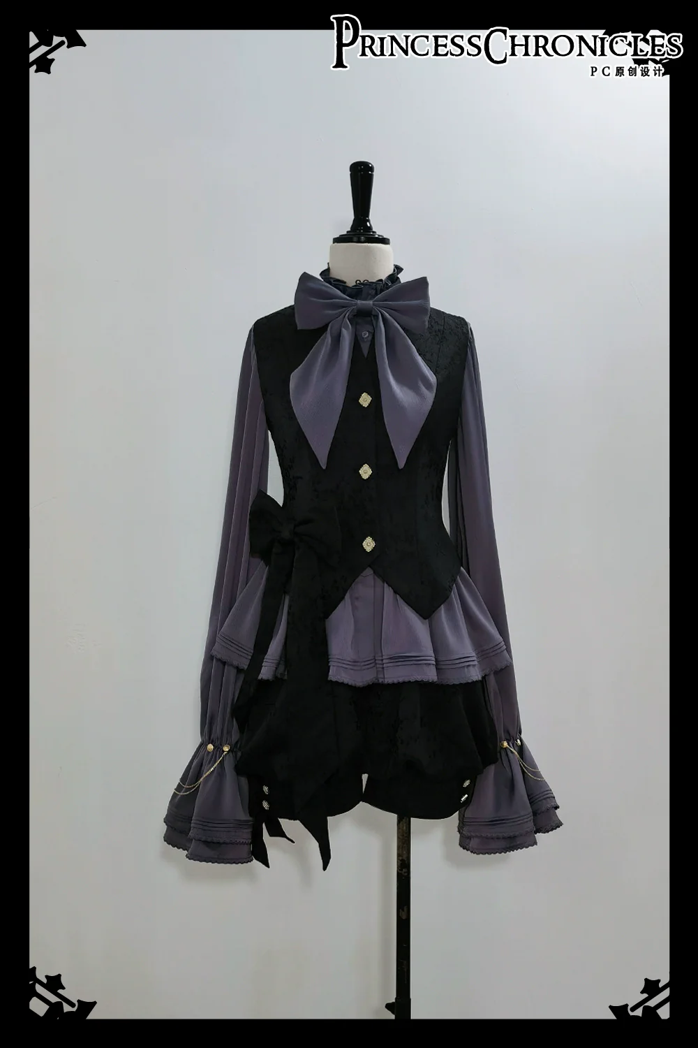 Hunting Rabbit 2.0 - Ouji Lolita Retro Cool Purple Shirt & Shorts Set - Image 12