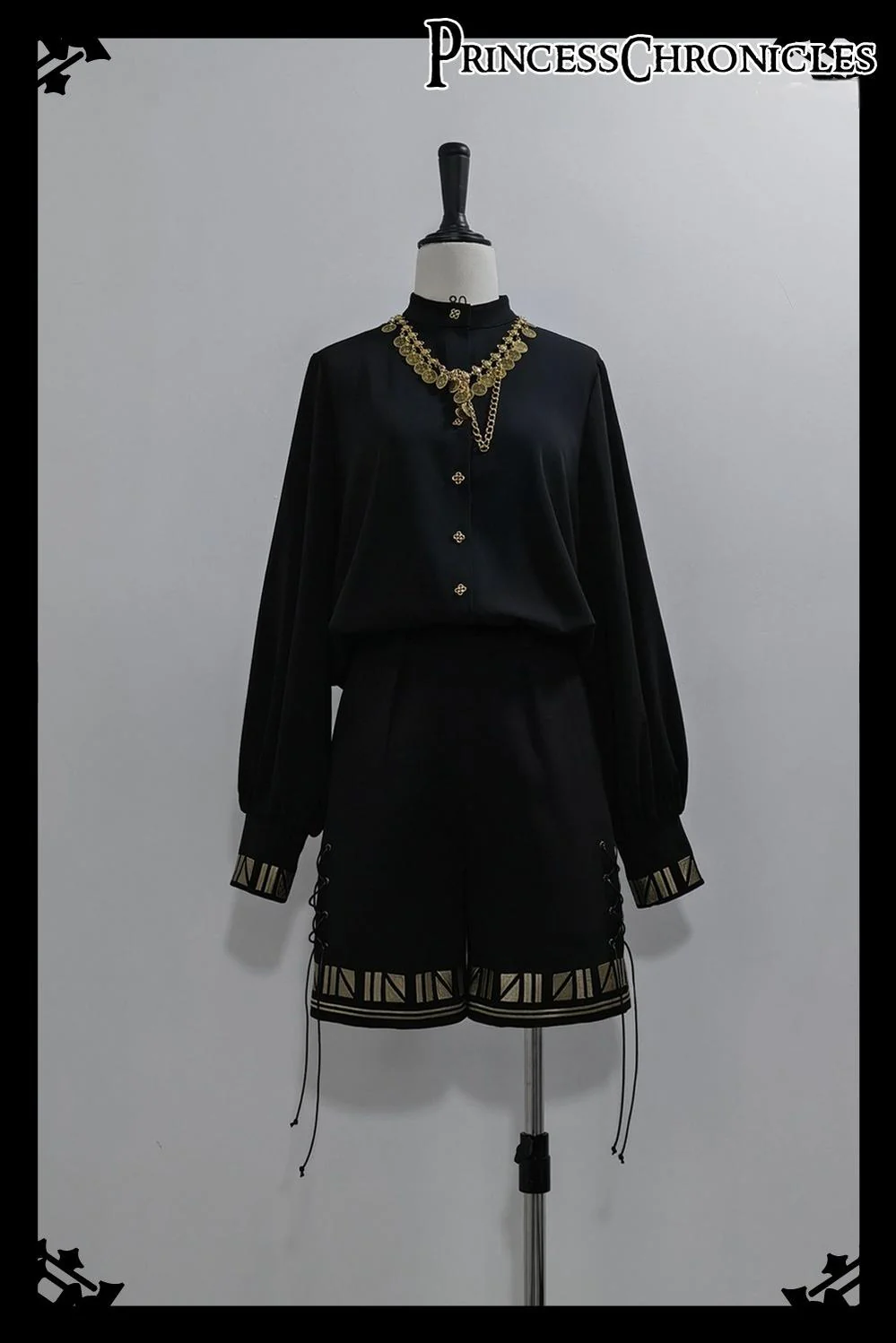 Black Cat - Ouji Lolita Shirt Vintage Blouse - Image 12