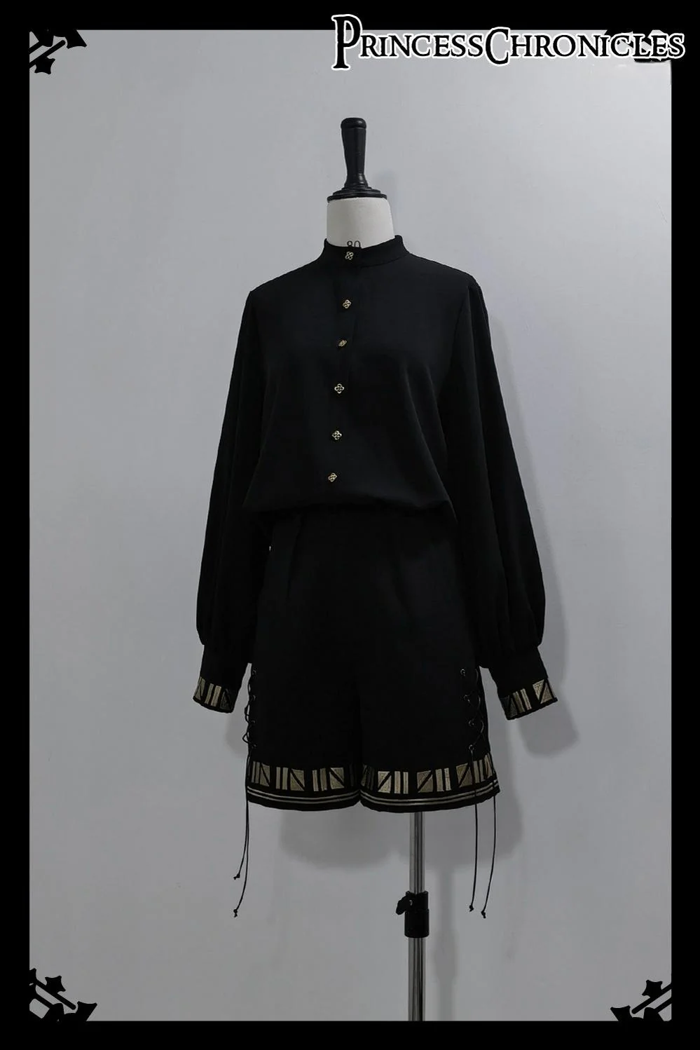 Black Cat - Ouji Lolita Shirt Vintage Blouse - Image 13