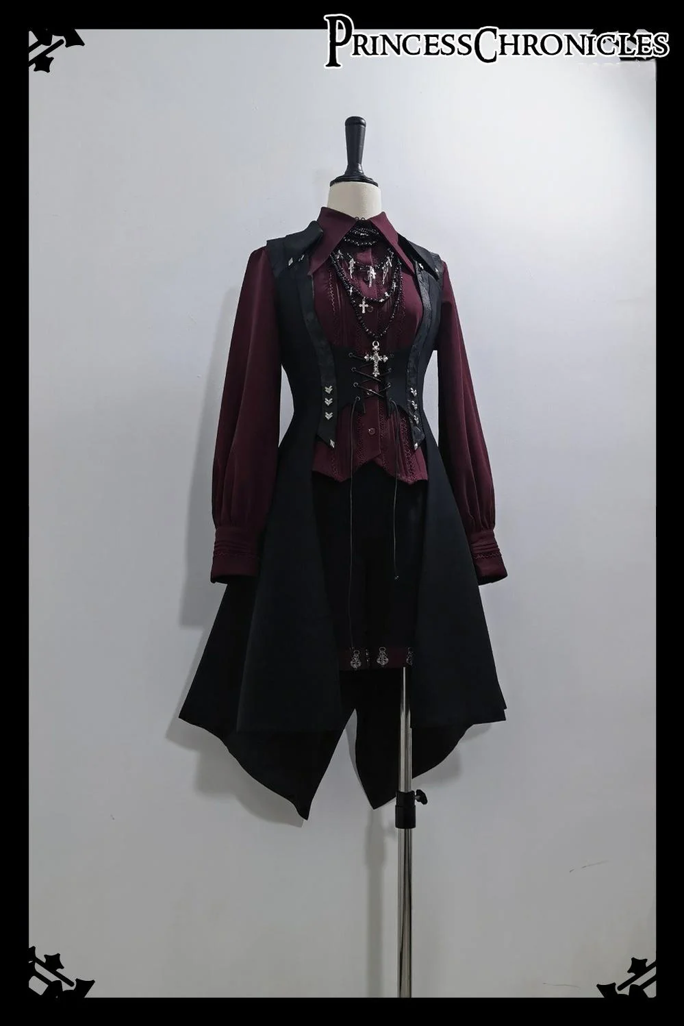 Red and Black 4.0 - Ouji Lolita Long Vest & Red Blouse - Image 14
