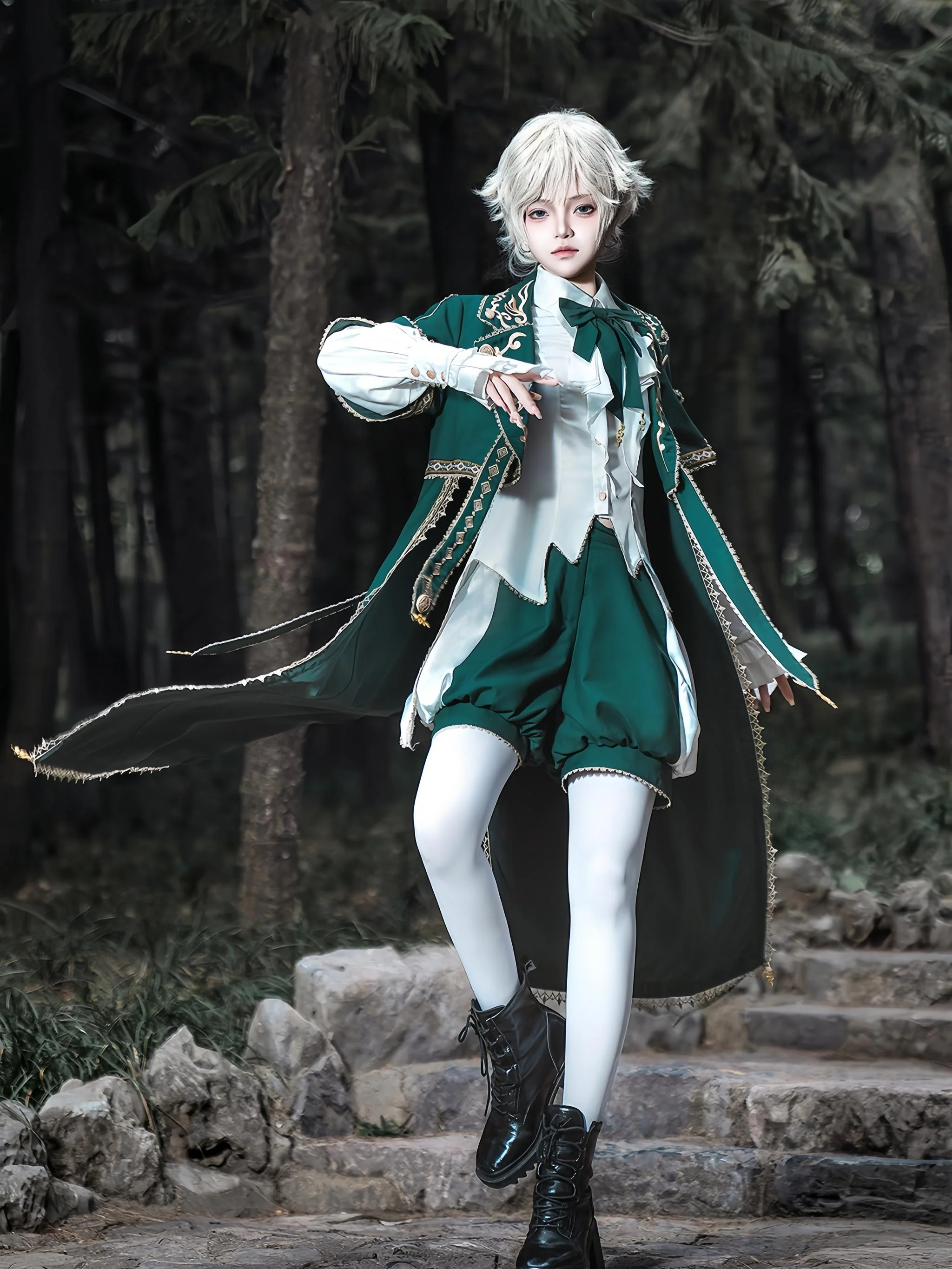 Divine Envoy - Ouji Lolita Shorts Suit Military Lolita Coat and Shirt