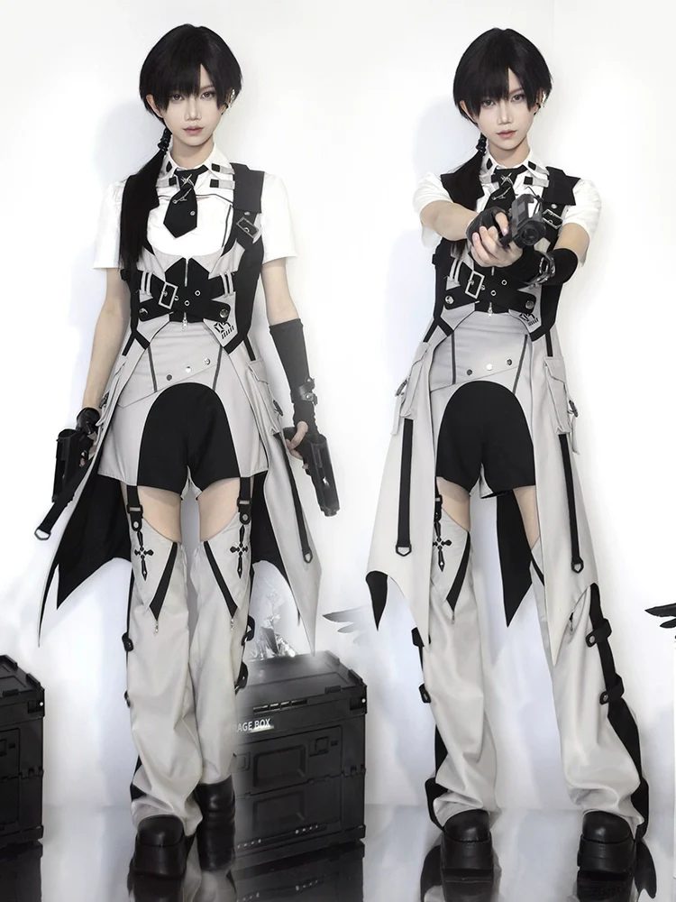 Sky Core Record - Ouji Lolita Shorts Suits Short Sleeve Dress Set - Image 21