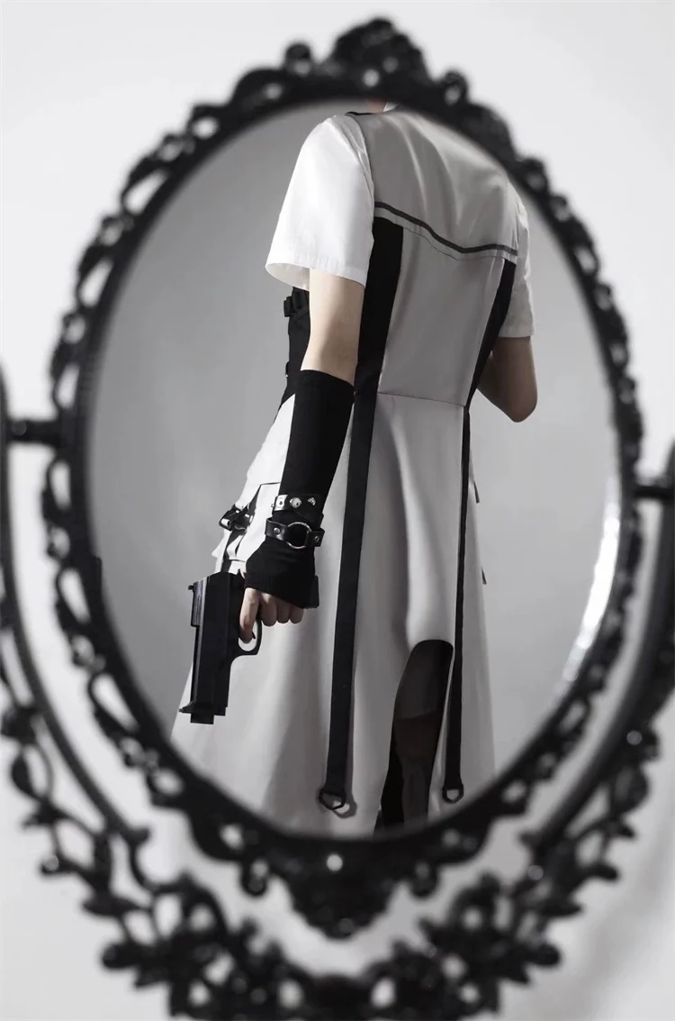 Sky Core Record - Ouji Lolita Shorts Suits Short Sleeve Dress Set - Image 9