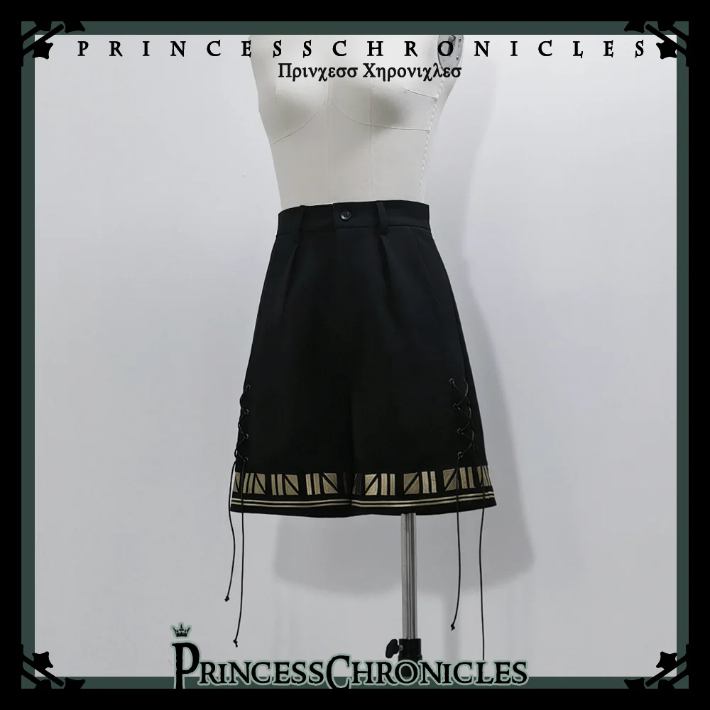 Black Cat - Ouji Lolita Shorts with Embroidered Straight Leg - Image 11