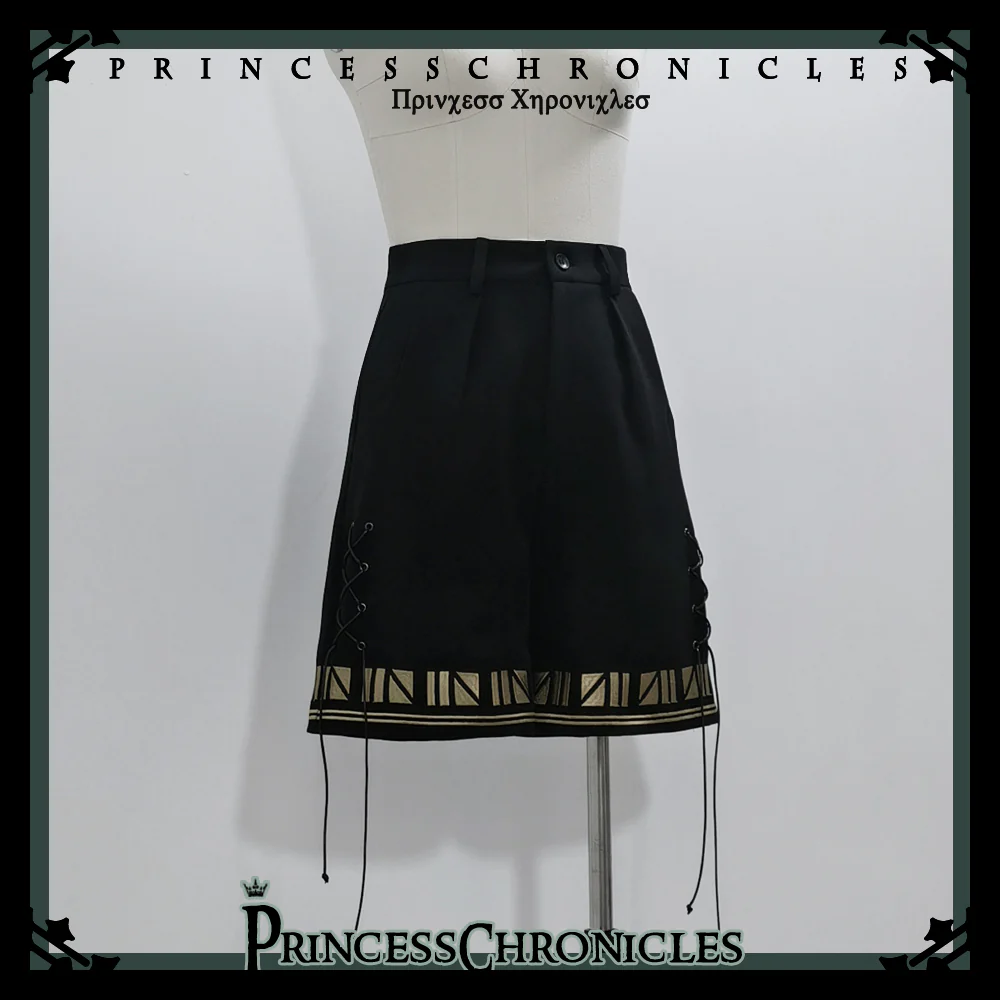 Black Cat - Ouji Lolita Shorts with Embroidered Straight Leg - Image 12