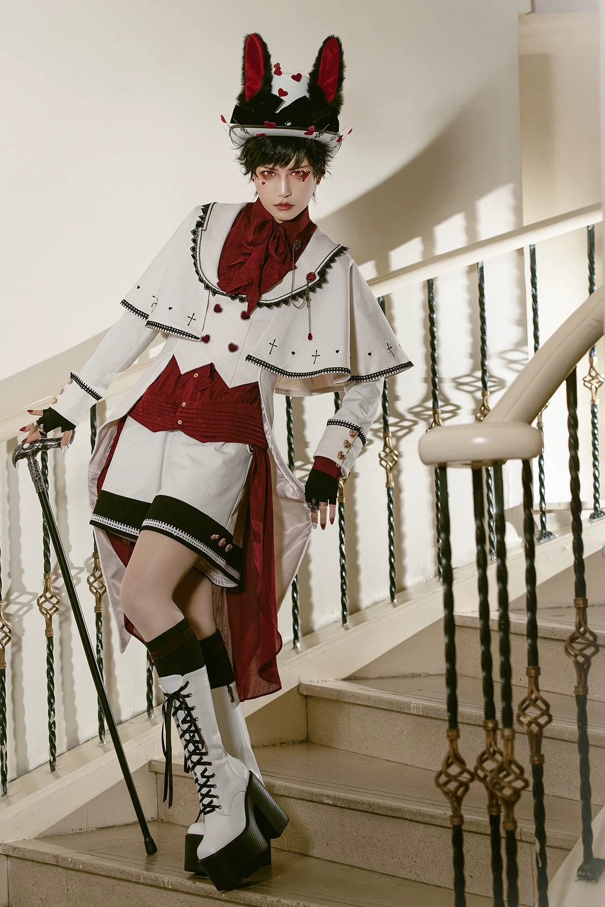 Immortal Duke of Rabbit - Ouji Lolita Shorts With Heart-Shaped Detail - Image 5