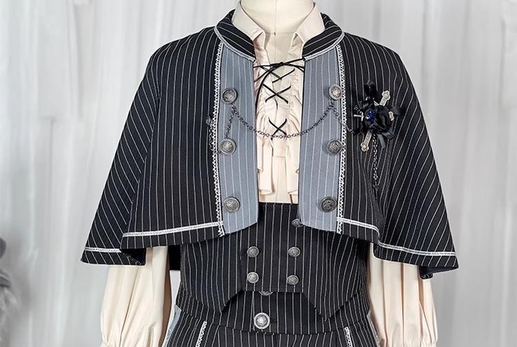 King's College - Ouji Lolita Skirt Set Prince Tie Shirt Set - Image 11