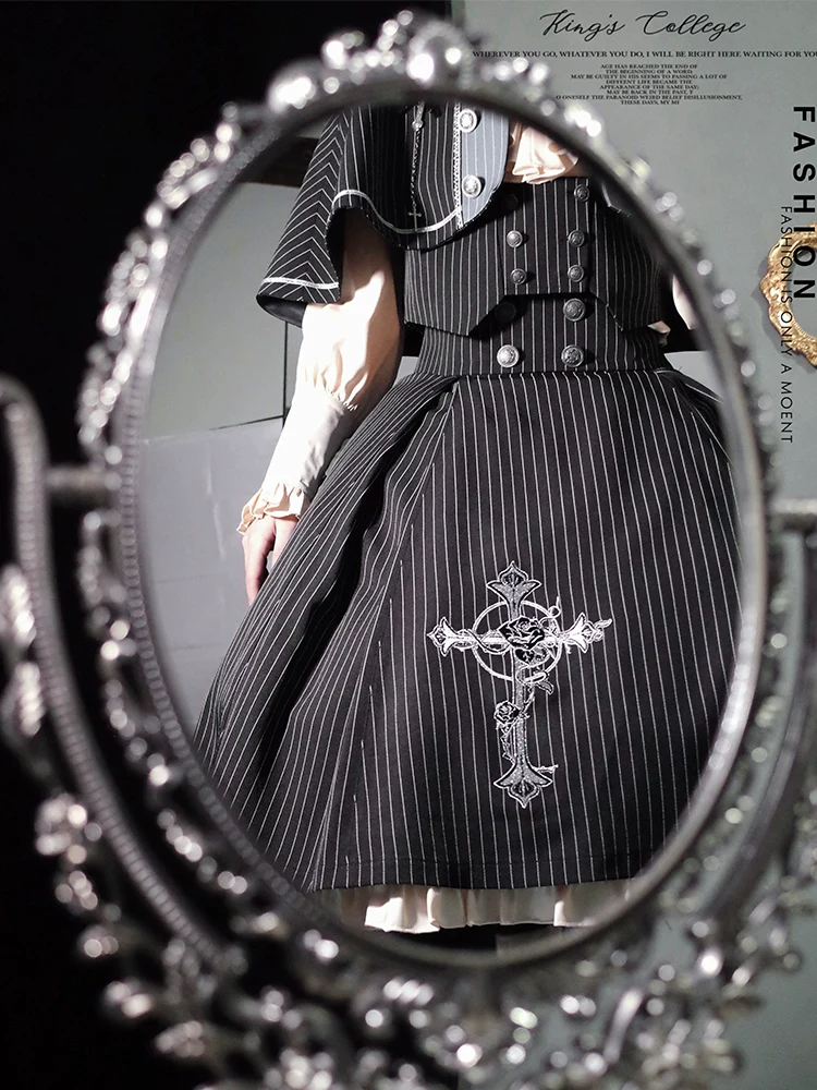 King's College - Ouji Lolita Skirt Set Prince Tie Shirt Set - Image 19