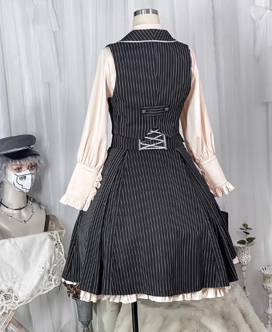 King's College - Ouji Lolita Skirt Set Prince Tie Shirt Set - Image 4