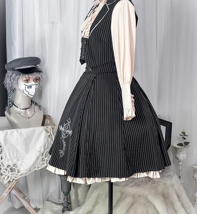 King's College - Ouji Lolita Skirt Set Prince Tie Shirt Set - Image 7