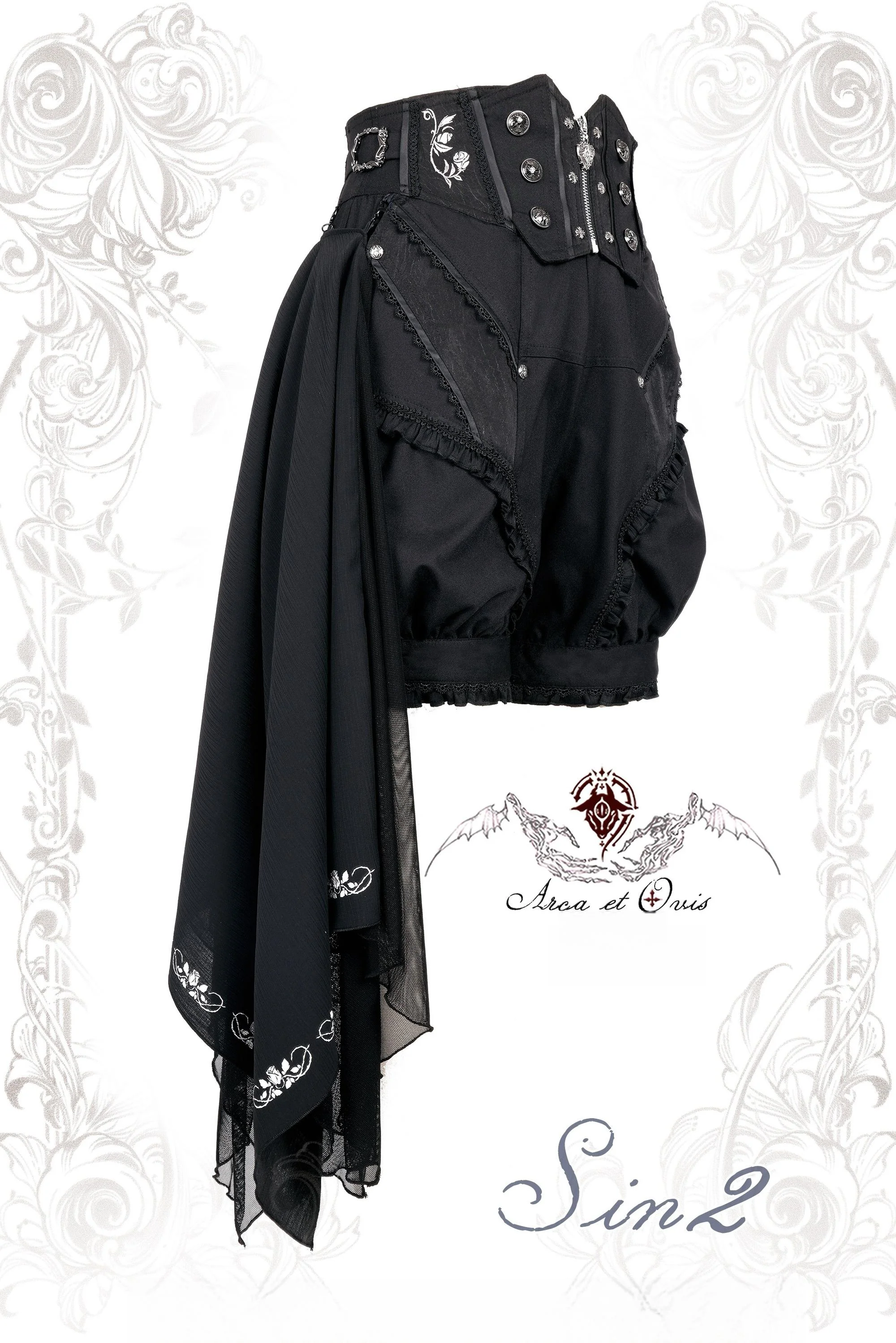 Sin2 - Ouji Lolita Summer Shorts with Pockets/Side Trailing - Image 15