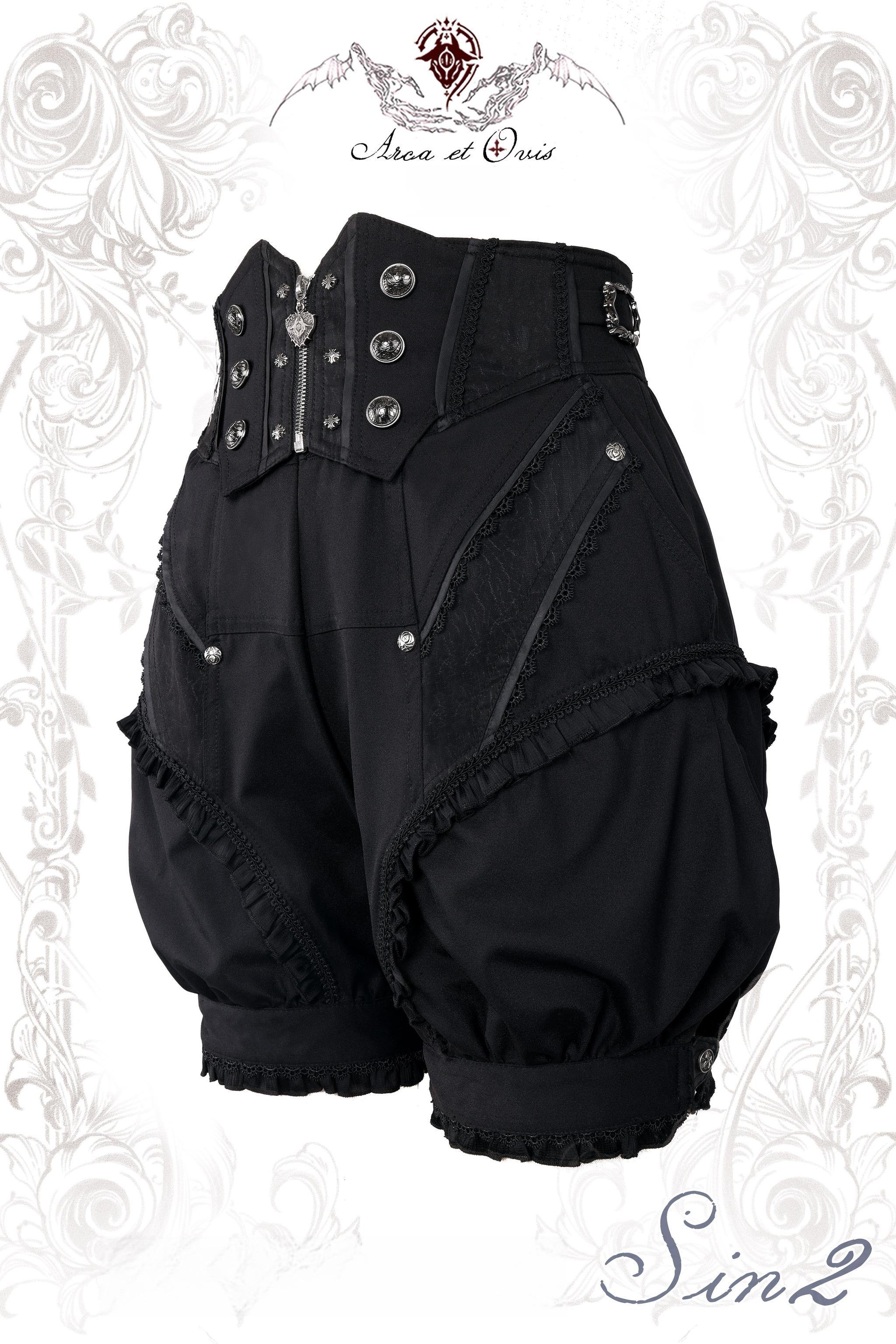 Sin2 - Ouji Lolita Summer Shorts with Pockets/Side Trailing - Image 4