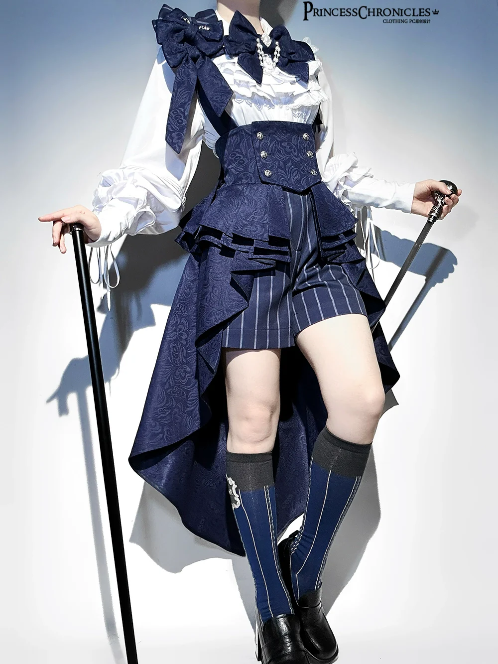 Rabbit Theater - Ouji Lolita Suspender Waistband Shorts Set - Image 11