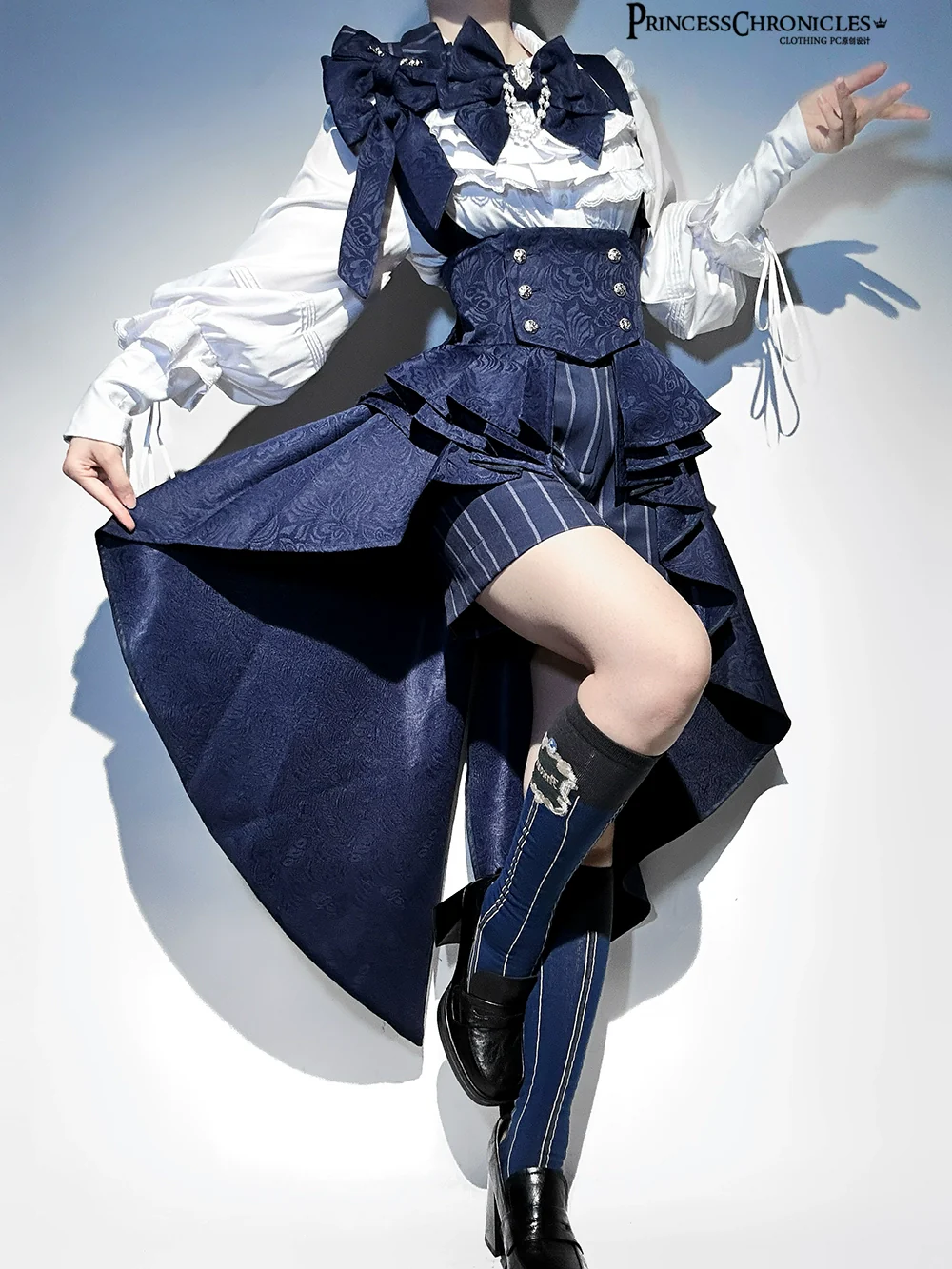 Rabbit Theater - Ouji Lolita Suspender Waistband Shorts Set - Image 12