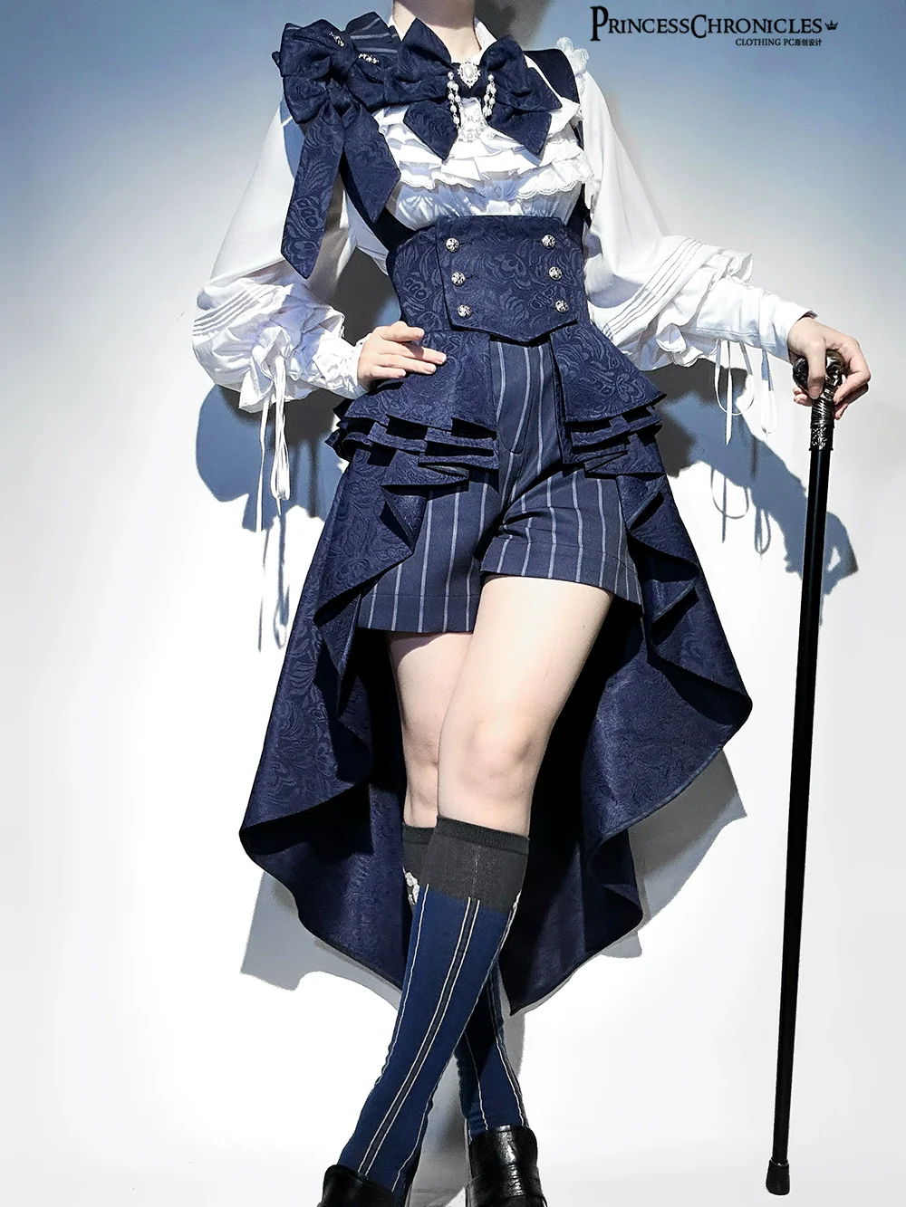 Rabbit Theater - Ouji Lolita Suspender Waistband Shorts Set - Image 9