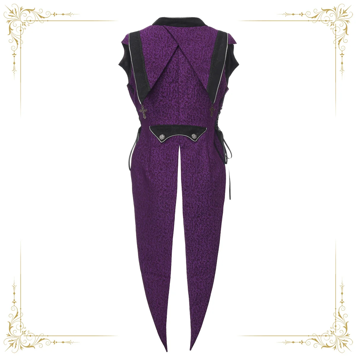 Eternal Crimson Moon Forest - Ouji Lolita Tailcoat Vest - Image 4