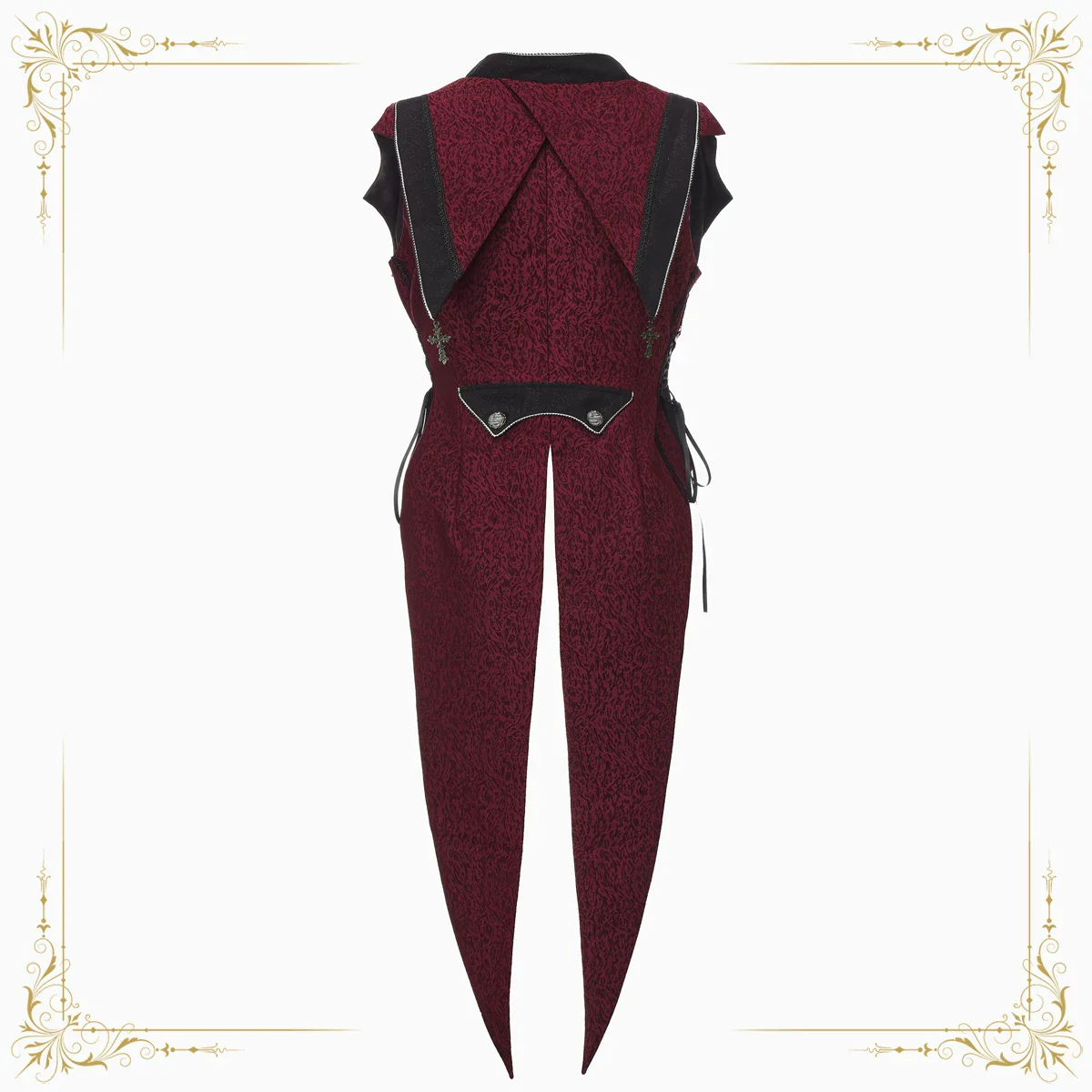Eternal Crimson Moon Forest - Ouji Lolita Tailcoat Vest - Image 6