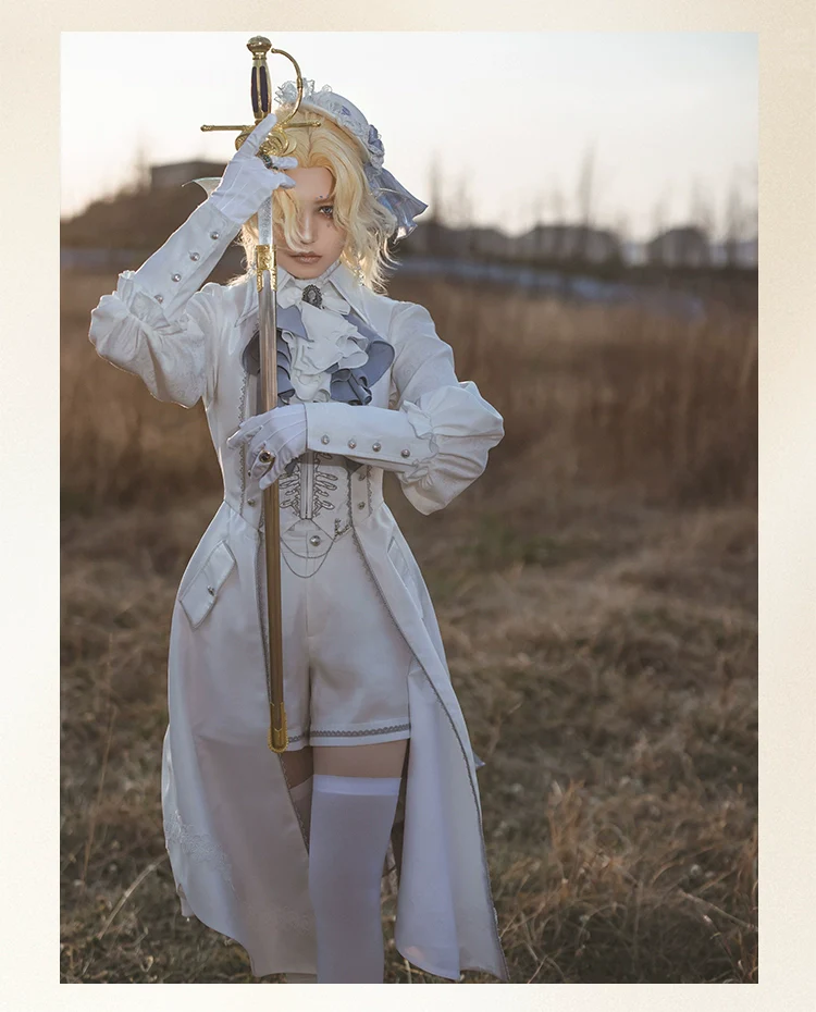 Crumbling Skeleton - Ouji Lolita Fishbone Embroideried Vest & Pants Suits - Image 11