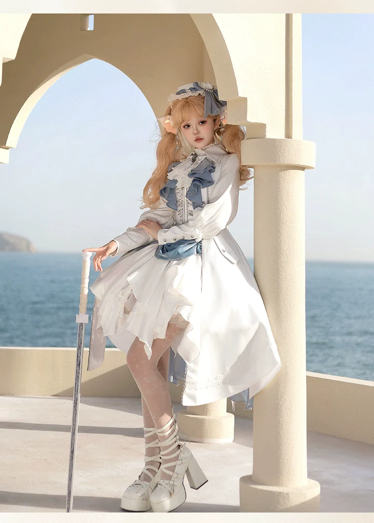 Crumbling Skeleton - Ouji Lolita Fishbone Embroideried Vest & Pants Suits - Image 16