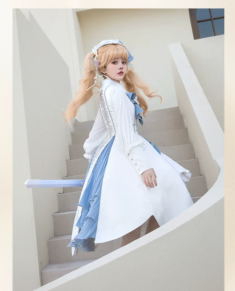 Crumbling Skeleton - Ouji Lolita Fishbone Embroideried Vest & Pants Suits - Image 18