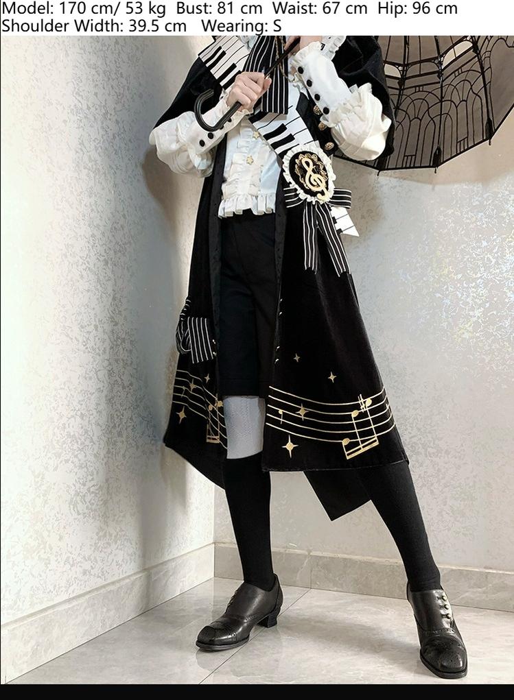 Black and White Sonata - Ouji Lolita Vest Suit and Vintage Lolita OP Dress - Image 16