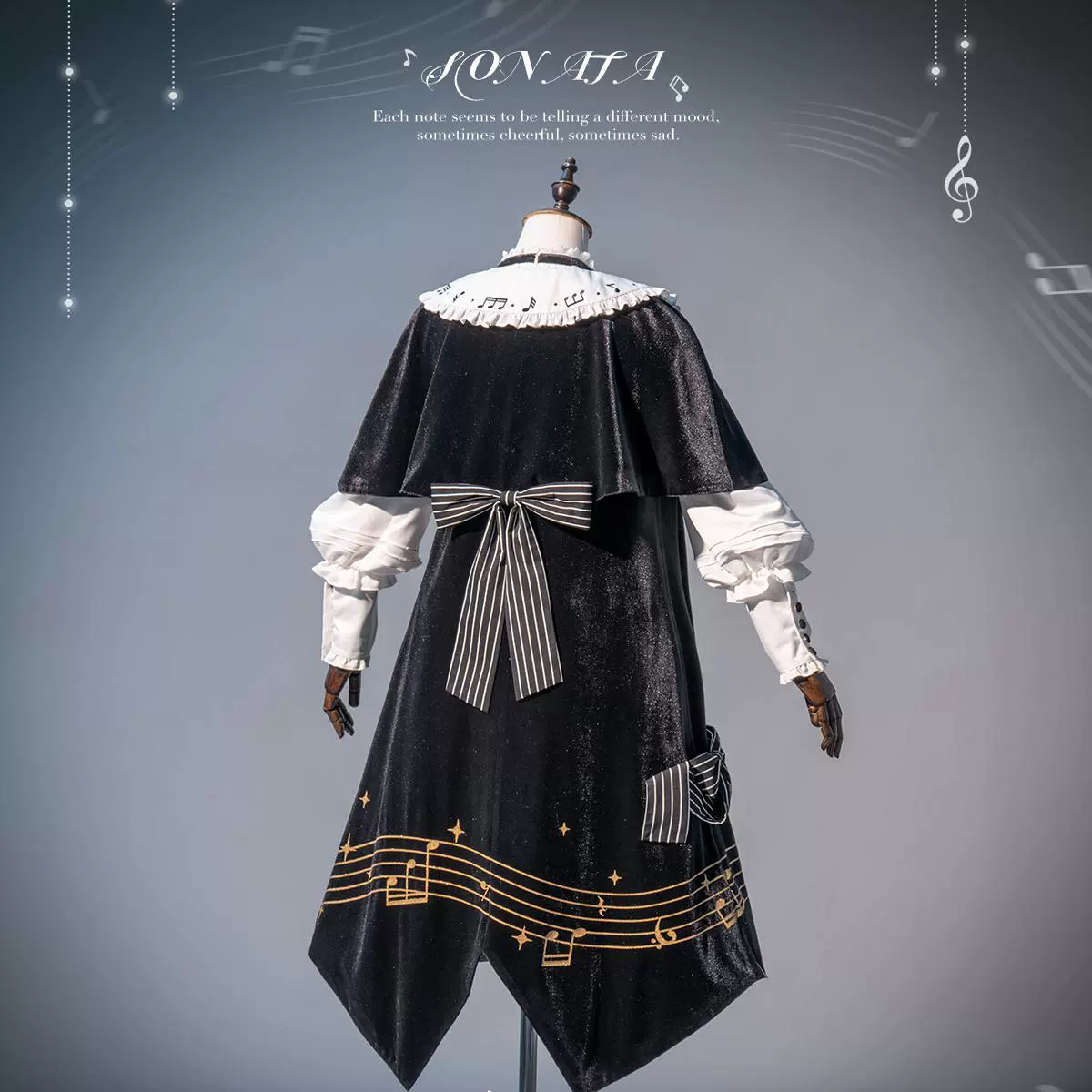 Black and White Sonata - Ouji Lolita Vest Suit and Vintage Lolita OP Dress - Image 32