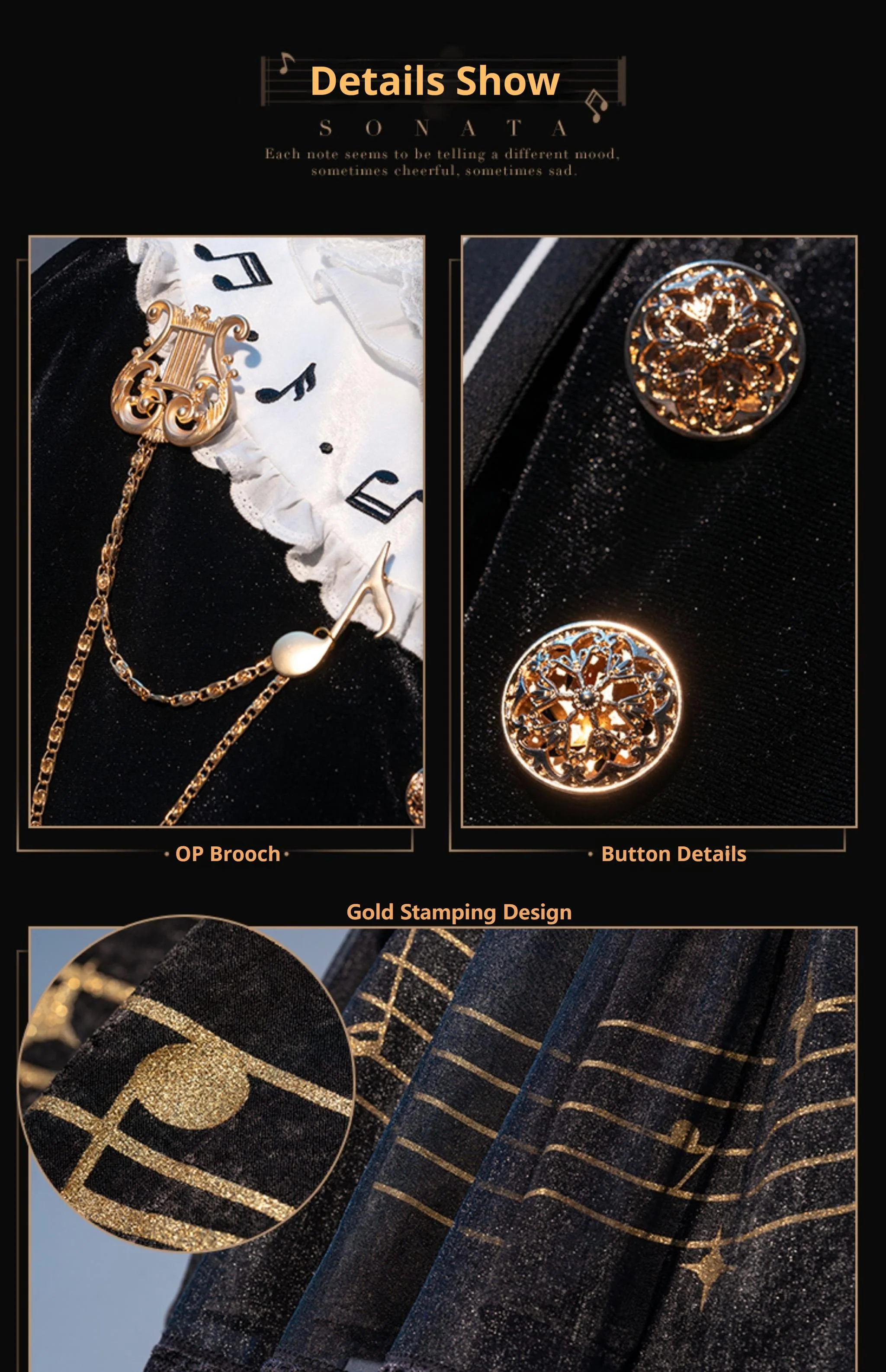 Black and White Sonata - Ouji Lolita Vest Suit and Vintage Lolita OP Dress - Image 36