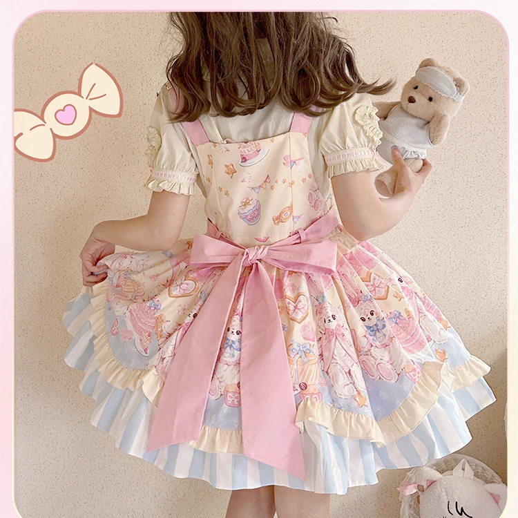 Party Bunny - Sweet Lolita Salopette Cute Daily Lolita Dress - Image 12