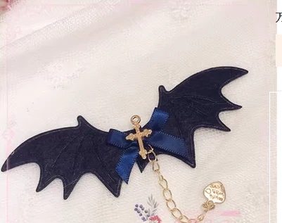 Pearl Rabbit Handmade - Halloween Gothic Lolita Bat Wings Shaped Side Clips - Image 13