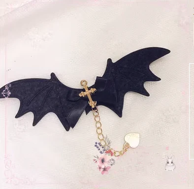 Pearl Rabbit Handmade - Halloween Gothic Lolita Bat Wings Shaped Side Clips - Image 16