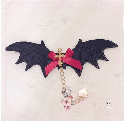 Pearl Rabbit Handmade - Halloween Gothic Lolita Bat Wings Shaped Side Clips - Image 17