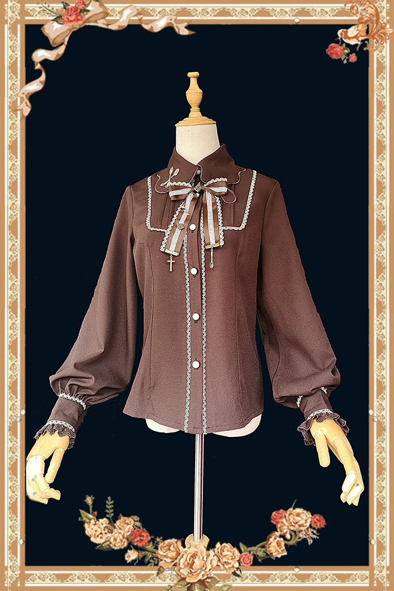 Chocolate Carousel - Peter Pan Collar Old School Lolita Jumper Dress - Image 16