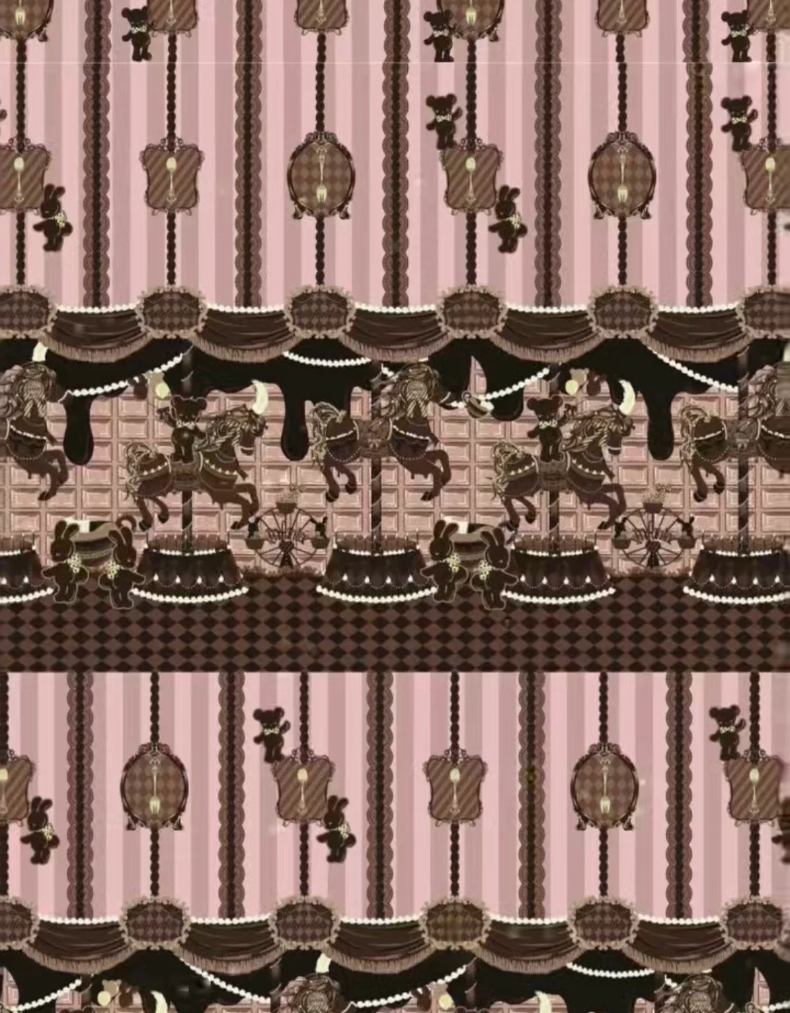 Chocolate Carousel - Peter Pan Collar Old School Lolita Jumper Dress - Image 23