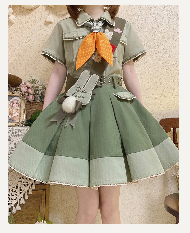 Piggy Bun - Bunny Trip - Retro Cute Green Accessories - Image 14