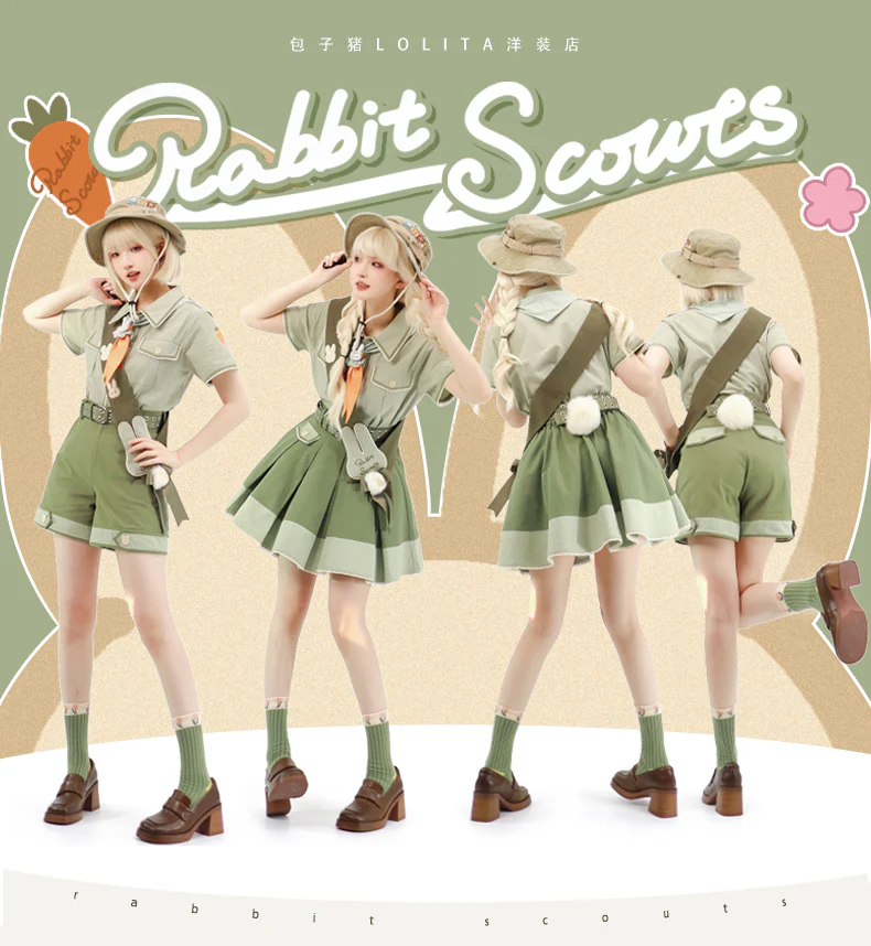 Piggy Bun - Bunny Trip - Retro Cute Green Accessories - Image 15